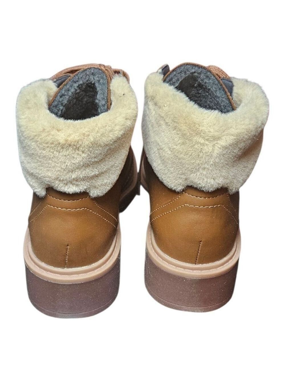Clarks Brown Beige Fur Lined Winter Boots US Multiple Sizes - Picture 8 of 13